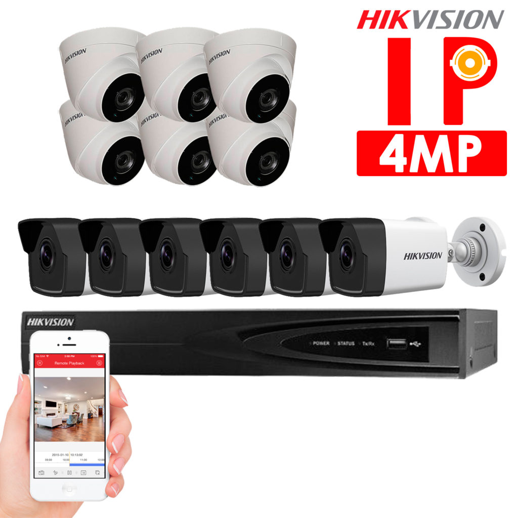 Kit C Maras De Seguridad Ip Hikvision Kit C Maras Ip Mp Tubo Y