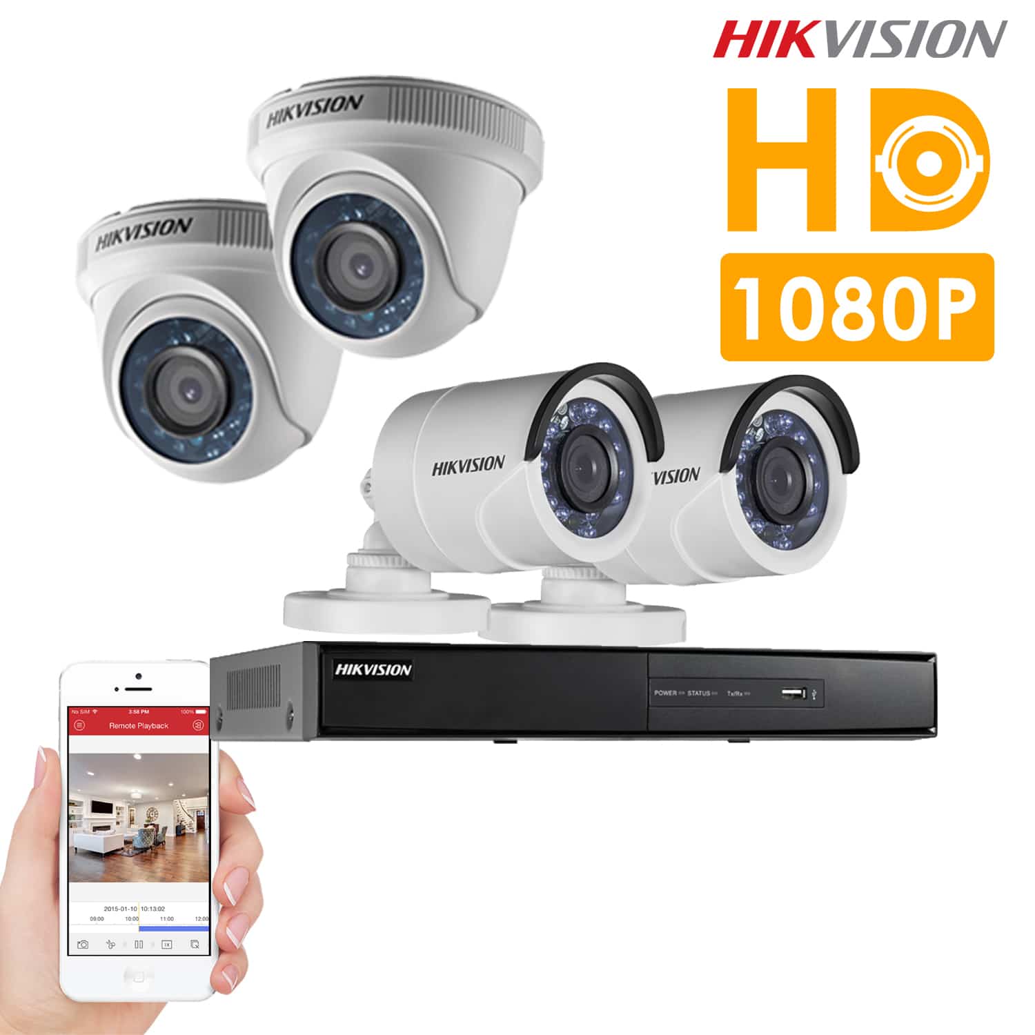 Cámara HIKVISION 1080p alta definición con visión nocturna